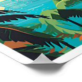 カストリーサンルシアヴィンテージトラベルイラストレーション ポスター (角)