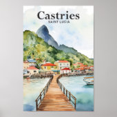 カストリーサンルシア水の色絵を描の旅行 ポスター (正面)