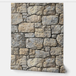 カストレコレベージュストーンウォール 壁紙