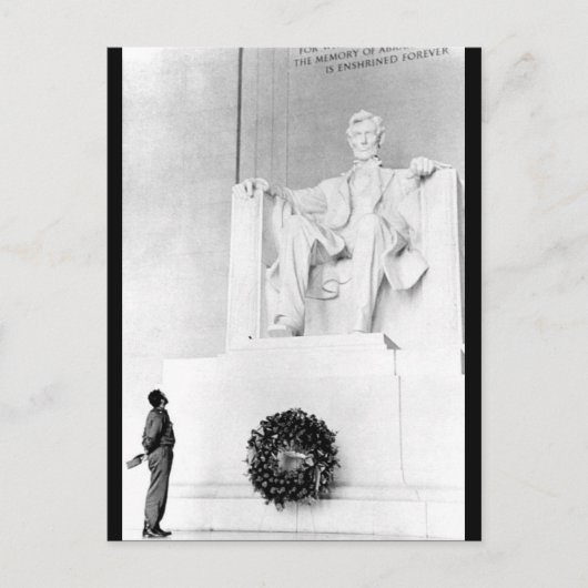 カストロはリンカーンを見る ポストカード (正面)