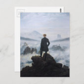 カスパル・デイビッドによる霧の海の放浪者 ポストカード (正面/裏面)