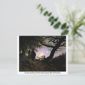 カスパル・デイビッド・フリードリッヒによる月の眺め ポストカード (スタンド正面)