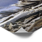 カスパル・デイビッド・フリードリヒによる氷の海 ポスター (角)