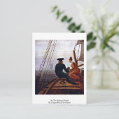 カスパル・デイビッド・フリードリヒの帆船で ポストカード (スタンド正面)