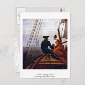 カスパル・デイビッド・フリードリヒの帆船で ポストカード (正面/裏面)