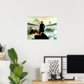 カスパル・デイヴィッド・フリーによる霧の海をさまよう ポスター (ホームオフィス)