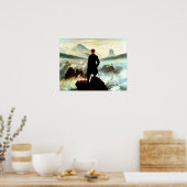 カスパル・デイヴィッド・フリーによる霧の海をさまよう ポスター (キッチン)