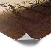 カスパル・デイヴィッド・フリードリヒによるオークの森の中の修道院 ポスター (角)