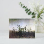 カスパル・デイヴィッド・フリードリヒによるオークの森の中の修道院 ポストカード (スタンド正面)