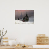 カスパールデヴィッドフリードリッヒ冬の風景 ポスター (キッチン)