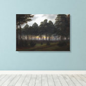 カスパールデヴィッドフリードリヒ夕べ キャンバスプリント (インサイチュ (ウッドフロア))