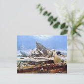 カスパール・ダヴィット・フリードリヒ - 海氷 1824 ポストカード (スタンド正面)