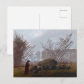 カスパー・ダヴィット・フリードリヒ 夕方の散歩 ポストカード (正面/裏面)