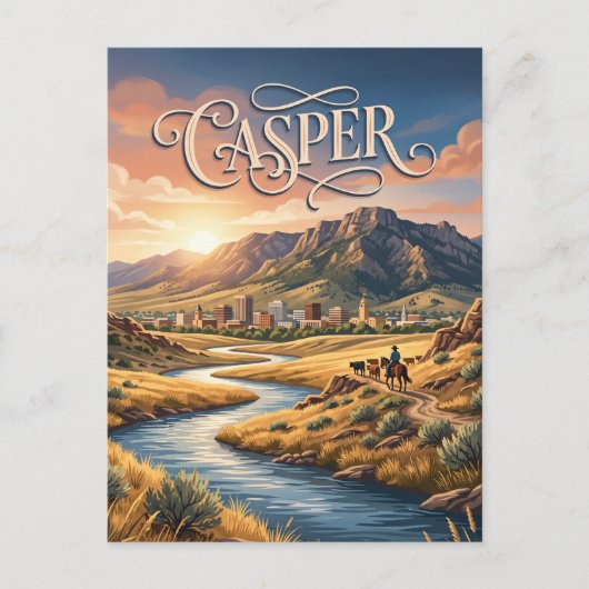 カスパー, ワイオミング州 ポストカード (正面)