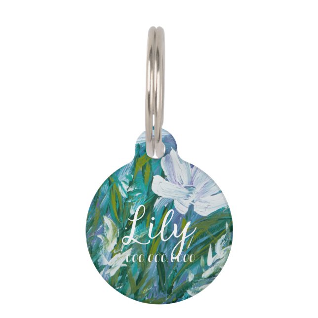 カスピ海のペット用名札 – パーソナライズ名 ペット　ネームタグ (正面)