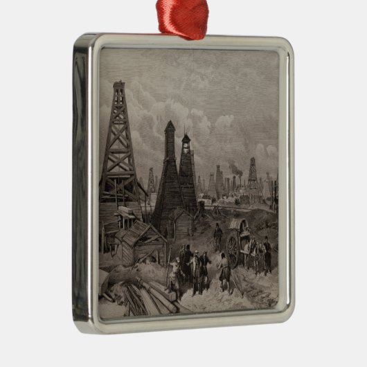 カスピ海の馬句の石油の井戸 メタルオーナメント (右)
