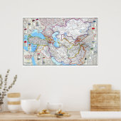 「カスピ海地域： 1999年カスピ海諸国の地図… ポスター (キッチン)