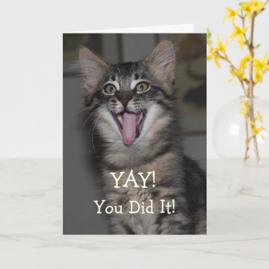 カスピ海子天卒業カード カード (黄色い花)