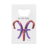 カスプ星占いの〔占星術の〕十二宮図星座 クレジットカード栓抜き (裏面)