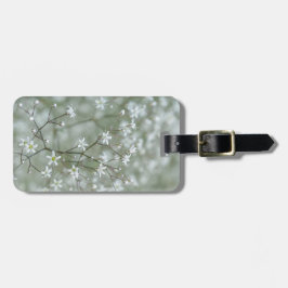 カスミソウの花のボタニカルフォト（テキスト入り） ラゲッジタグ