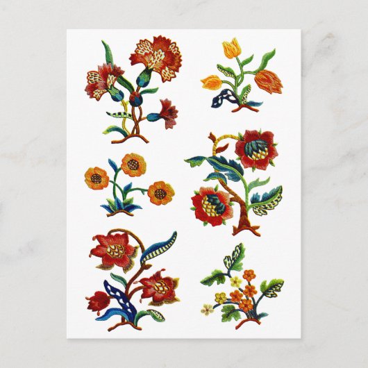 カスレマネ刺繍 ポストカード (正面)