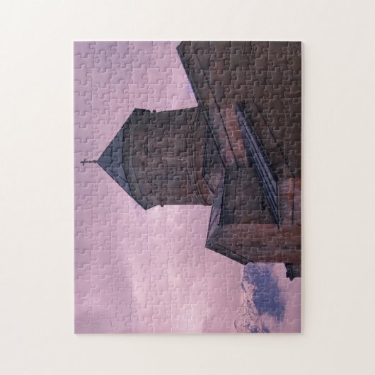 カズベギジョージアGergeti教会マウンテンランドスケープ ジグソーパズル (縦)