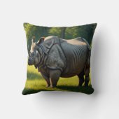 カズランガ国立公園アッサムインド旅行 クッション (裏面)