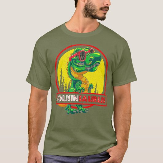 カズンザウルス Tシャツ Tレックス カズン サウルス 恐竜 (正面)