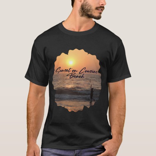 カズンズビーチのサンセット Tシャツ (正面)