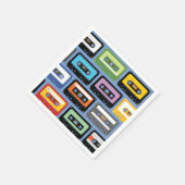 カセカラフルットテープパターン スタンダードカクテルナプキン (角)