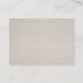 カセットウェディングソングリクエスト エレガントなリネン挿入 エンクロージャーカード (裏面)