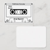 カセットソングリクエスト結婚式招待状挿入  エンクロージャーカード (正面/裏面)