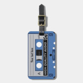 カセットテープのカスタムな荷物のラベル ラゲッジタグ (正面縦)