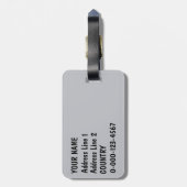 カセットテープのカスタムな荷物のラベル ラゲッジタグ (裏面縦)