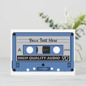 カセットテープのカスタム招待 招待状 (スタンド正面)