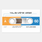 カセットテープのシール 長方形シール (正面)