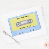 カセットテープのシール 長方形シール (封筒)