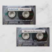 カセットテープのミュージシャンの名刺 名刺 (正面/裏面)