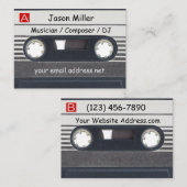 カセットテープのミュージシャン 名刺 (正面/裏面)