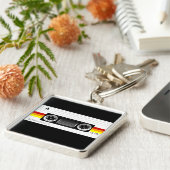 カセットテープのラベルのkeychain キーホルダー (側面)