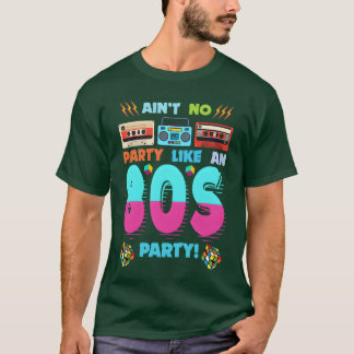 カセットテープのレトロデザイン 80年代パーティーの雰囲気 Tシャツ