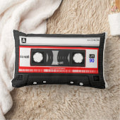 カセットテープのレトロ ランバークッション (ブランケット)