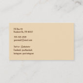 カセットテープの名刺のブラウンのクリーム色の金ゴールド 名刺 (裏面)