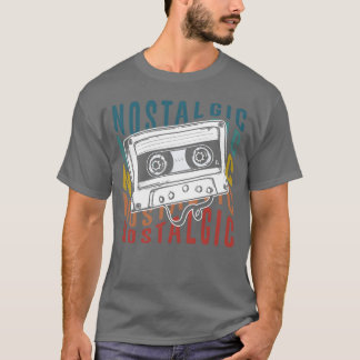 カセットテープをモチーフにしたロックなオリジナルデザインのレトロなアイテム Tシャツ