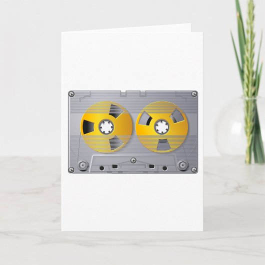 カセットテープイラストレーションヴィンテージ音楽愛好家 カード