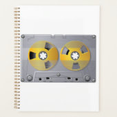 カセットテープイラストレーションヴィンテージ音楽愛好家 プランナー手帳 (正面)