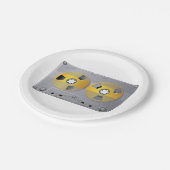 カセットテープイラストレーションヴィンテージ音楽愛好家 ペーパープレート (アングル)