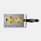 カセットテープイラストレーションヴィンテージ音楽愛好家 ラゲッジタグ (裏面横)