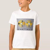 カセットテープイラストレーションヴィンテージ音楽愛好家 Tシャツ (正面)