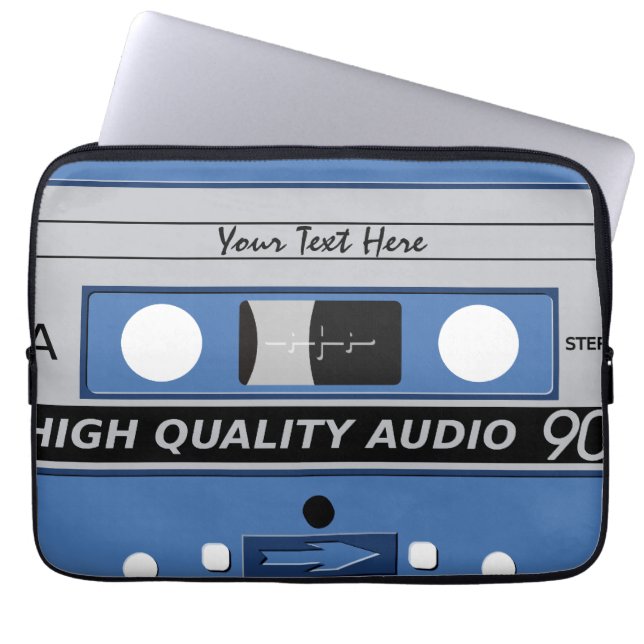 カセットテープカスタムラップトップスリーブ ラップトップスリーブ (正面)